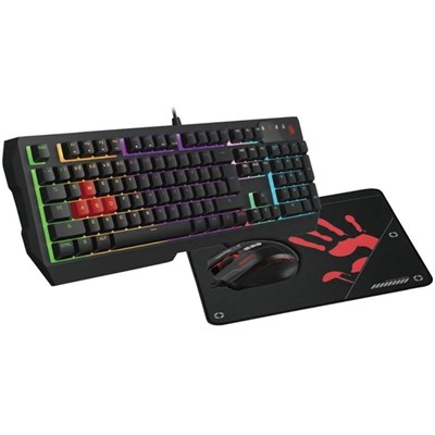 Bloody B1700 NEON Gaming Desktop Keyboard & Mouse Black