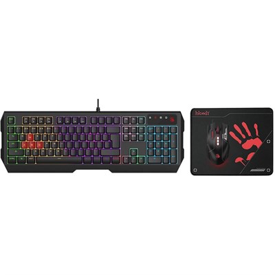 Bloody B1700 NEON Gaming Desktop Keyboard & Mouse Black