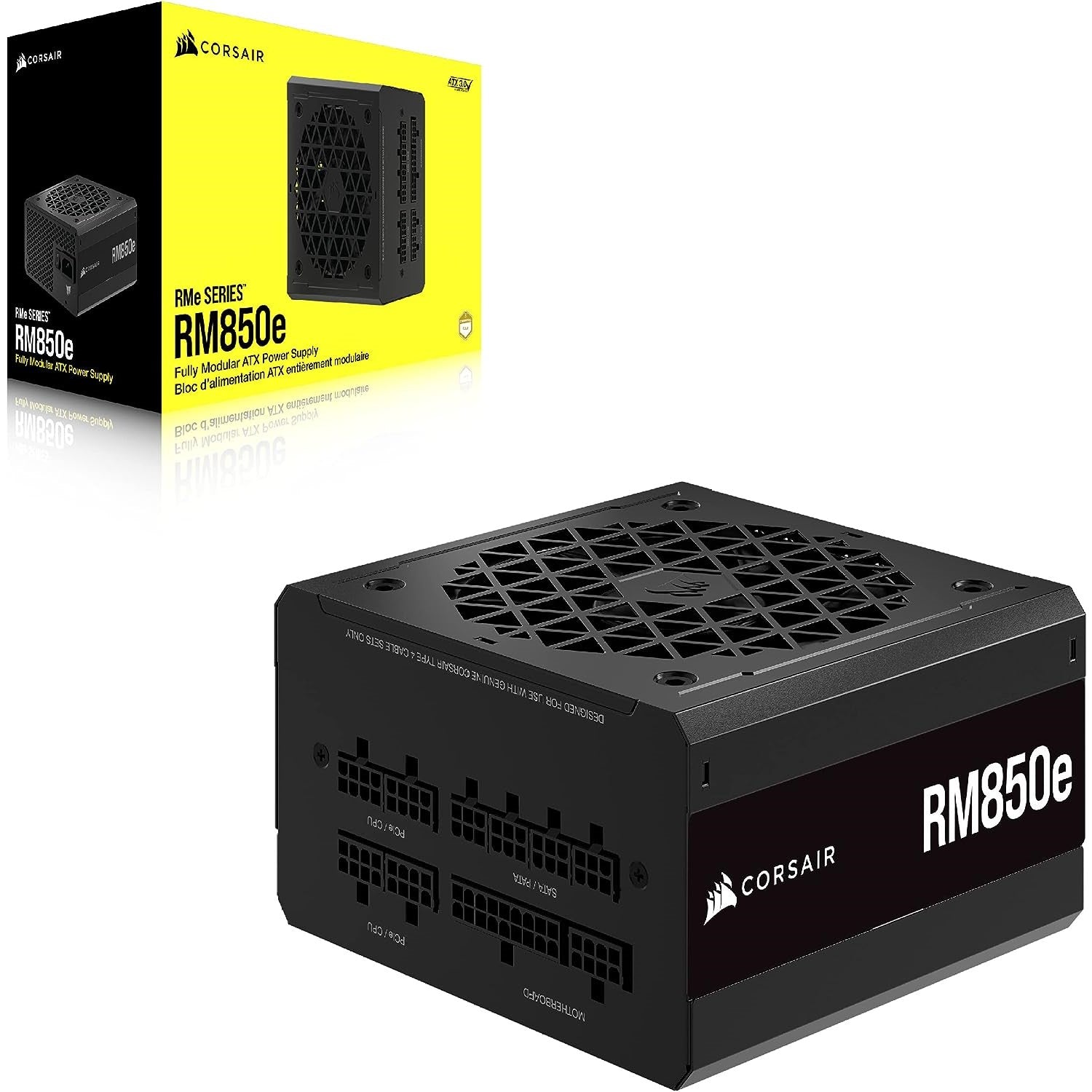 CORSAIR RM850e 80 PLUS Gold Fully Modular Low-Noise ATX Power Supply – Black