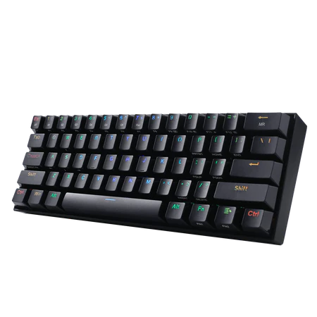 Redragon DRACONIC PRO K530 60% Compact RGB Wireless Mechanical Gaming Keyboard - Black - Tactile Brown Switch