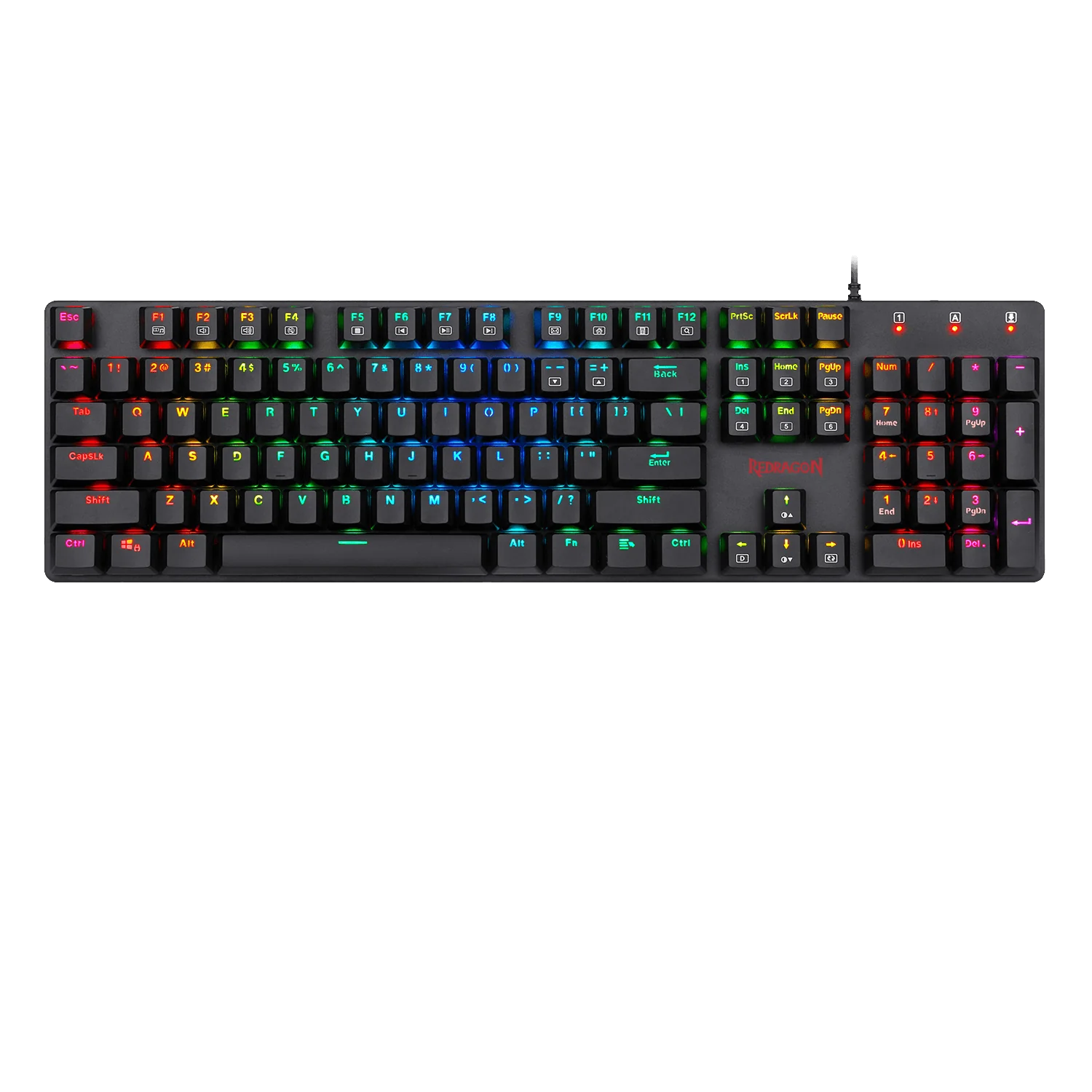 Redragon K589 SHRAPNEL RGB BACKLIT MECHANICAL GAMING KEYBOARD  104 KEYS ANTI-GHOSTING RED SWITCHES