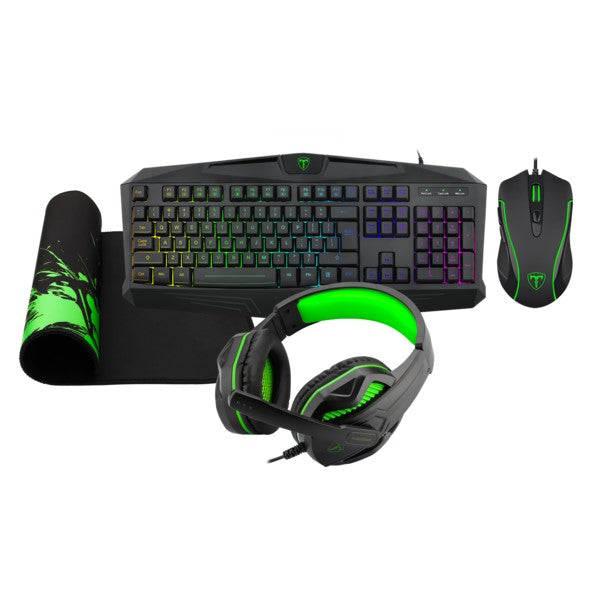 T-Dagger Legion T-TGS003 Mouse, Keyboard, Mousepad, Headset 4 In 1 Gaming Combo Set