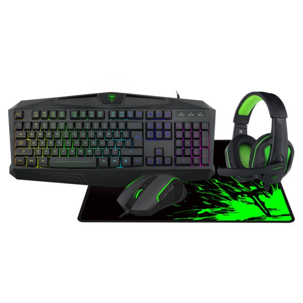 T-Dagger Legion T-TGS003 Mouse, Keyboard, Mousepad, Headset 4 In 1 Gaming Combo Set