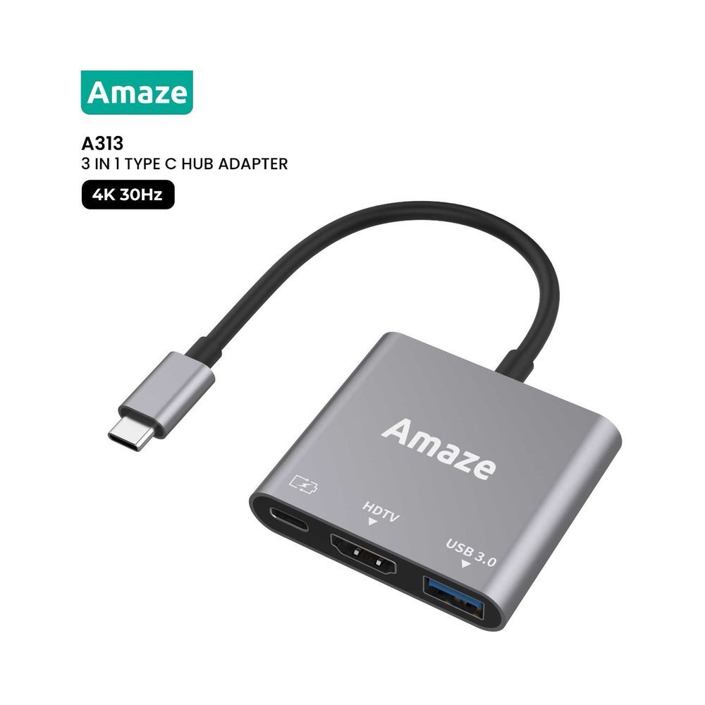 AMAZE 3-IN-1 TYPE C HUB ADAPTER A313