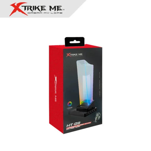 Xtrike Me HT-09 Headphone RGB Stand with Phone Holder and USB HUB 4 Ports