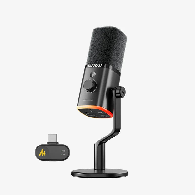 Maono PD100W Wireless & USB Dynamic Microphone For Game Streaming