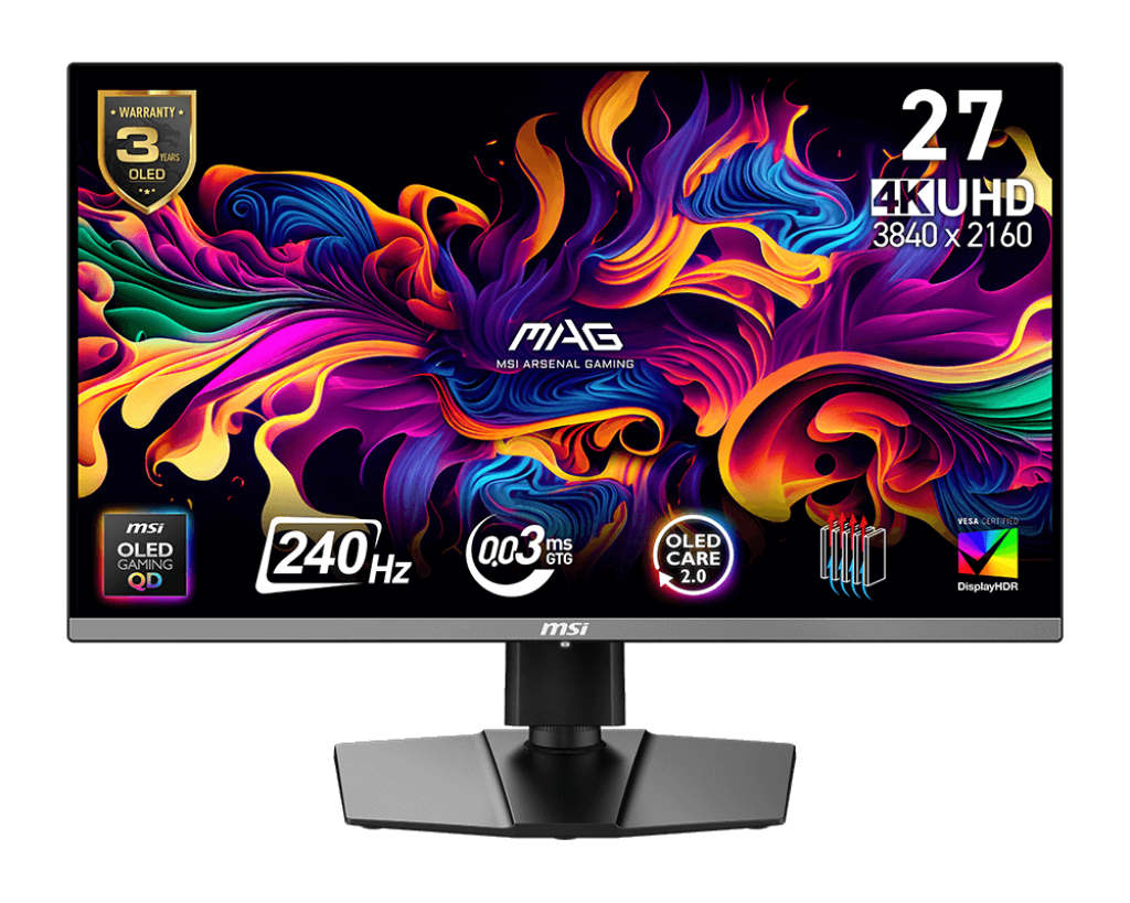 MSI MAG 272UP QD-OLED X24 27-inch 4K 240Hz Gaming Monitor product image