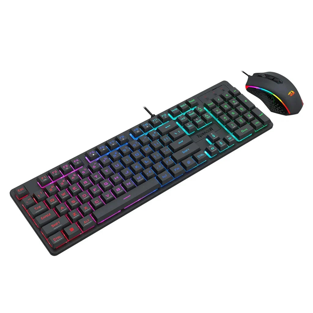 Redragon S107-BA RGB Gaming Keyboard and Mouse Combo - 104 Keys + 10K DPI Wired Combo Set (2-in-1)