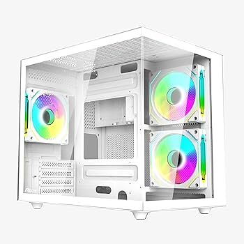 E-dragon Casing Light Fury EDG 1116W White case with - 3 Rgb Fans - Gaming Wala Bhai