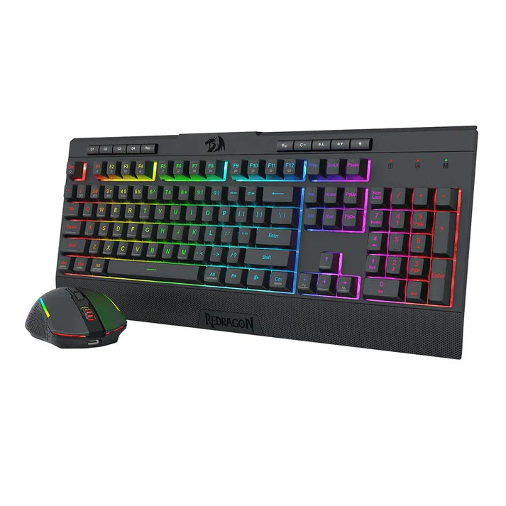 Redragon S151 PRO RGB Full Size Membrane Keyboard & Mouse Wireless Combo