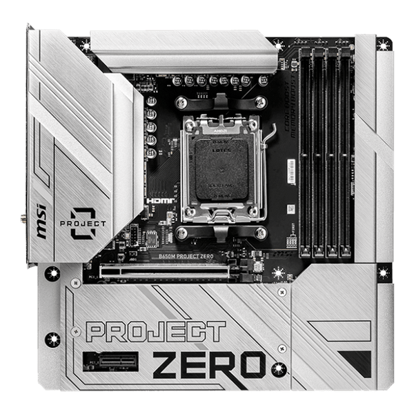 MSI B650M PROJECT ZERO DDR5 AM5 Motherboard product image