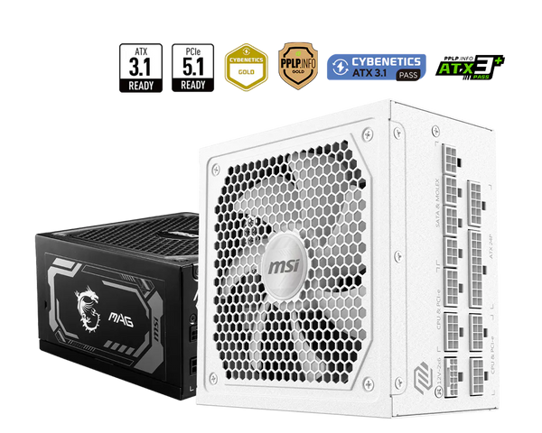 MSI MAG A1000GL PCIE5 1000W 80 PLUS Gold Power Supply Fully Modular - Gaming Wala Bhai