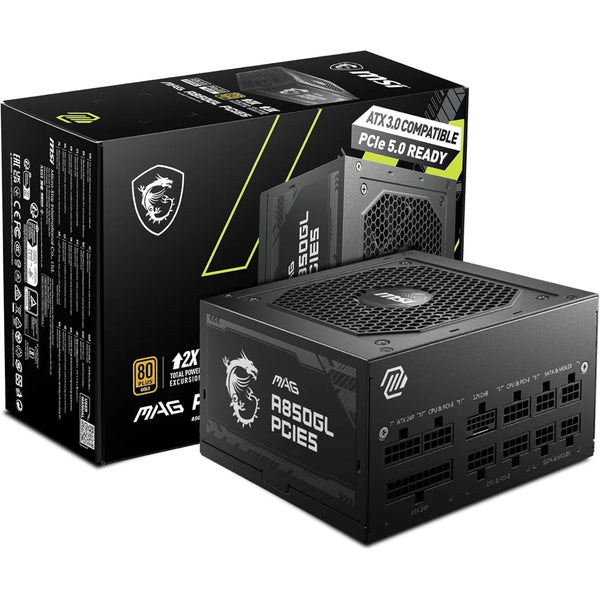 MSI MAG A850GL PCIE 5 & ATX 3.0 Gaming Power Supply - Full Modular - 80 Plus Gold - Gaming Wala Bhai