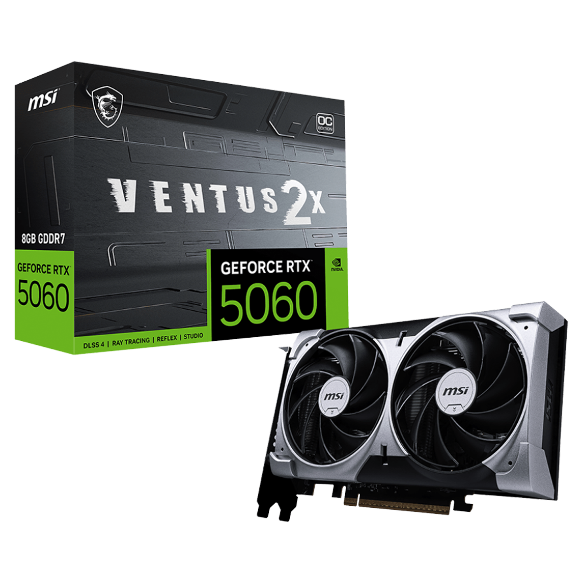 MSI GeForce RTX 5060 VENTUS 2X 8G OC Graphics Card product image