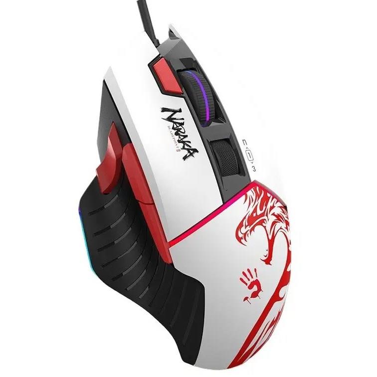 Bloody W95 Max Naraka Extra Fire Gaming Mouse - White - Ultra Core Activated