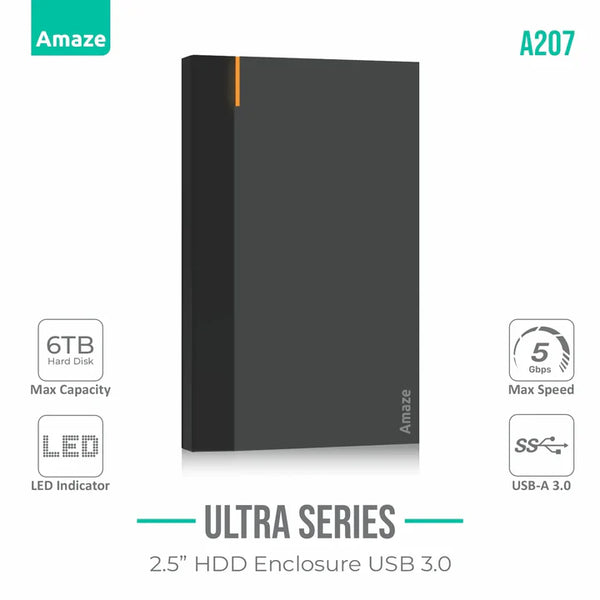 Amaze ULTRA SERIES 2.5" HDD CASE USB 3.0 | A207 - Gaming Wala Bhai