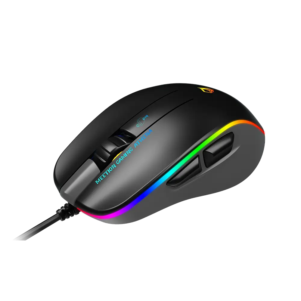 Meetion GM23 2023 RGB Gaming Mouse – 12,800 DPI, 5+1 Buttons, Ergonomic Right‑Hand Design
