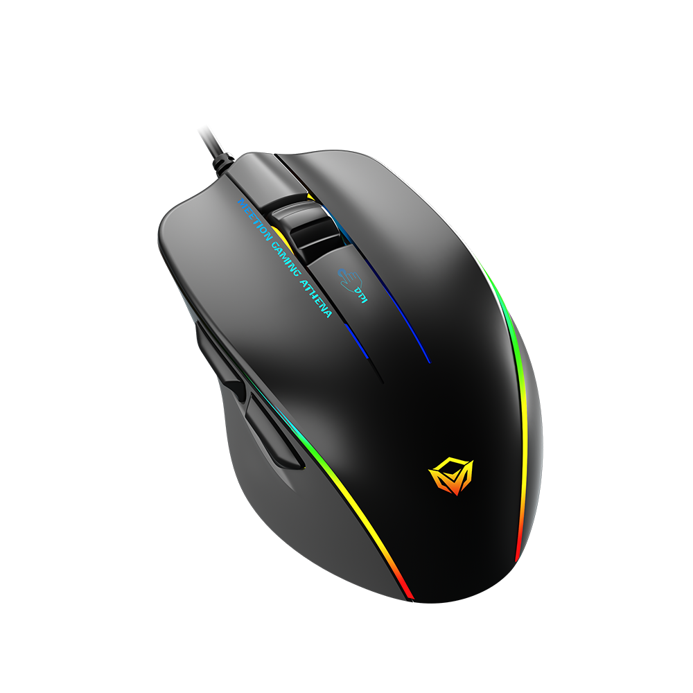 Meetion GM23 2023 RGB Gaming Mouse – 12,800 DPI, 5+1 Buttons, Ergonomic Right‑Hand Design