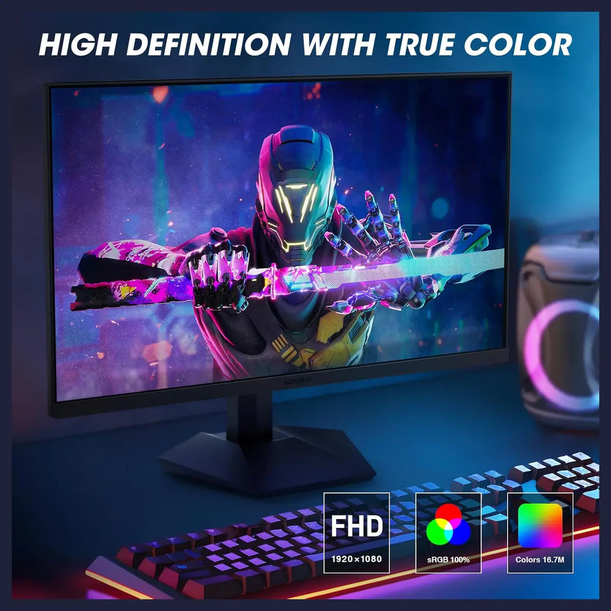 KOORUI 24E3 Gaming Monitor 23.8 Inch FHD IPS 165Hz 1ms
