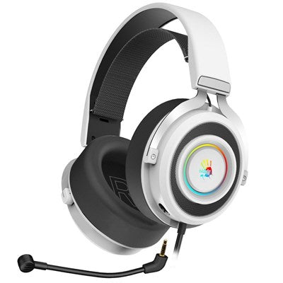 Bloody G535 Virtual 7.1 Surround Sound USB Gaming Headset | White Black - Gaming Wala Bhai