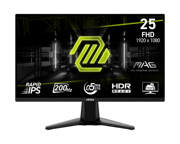 MSI MAG 255F E20, 25″ (1920×1080) FHD 200Hz 0.5ms, Rapid IPS Gaming Monitor