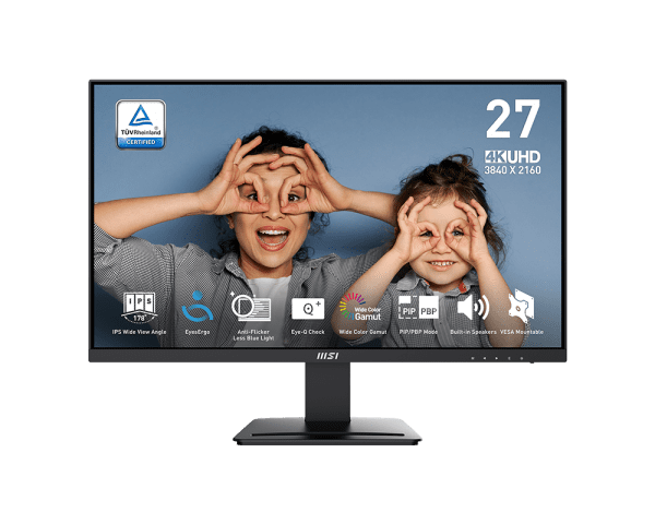 MSI PRO MP273U, 27″ 4K (3840×2160) UHD 60Hz, IPS Monitor