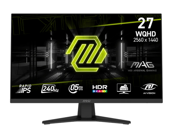MSI MAG 274QF X24, 27″ 2K (2560×1440) WQHD 240Hz 0.5ms, Rapid IPS Gaming Monitor