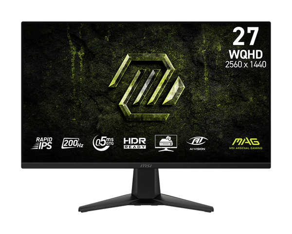 MSI MAG 275QF E20, 27″ (2560×1440) WQHD 200Hz 0.5ms, Rapid IPS Gaming Monitor