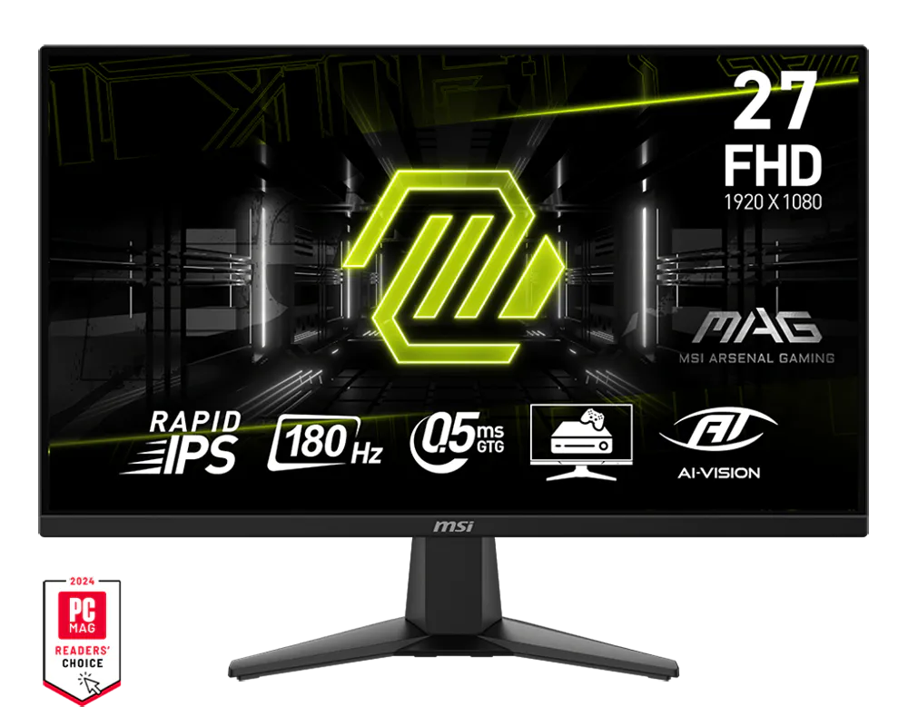 MSI MAG 275F, 27″ (1920×1080) FHD 180Hz 0.5ms, Rapid IPS Gaming Monitor