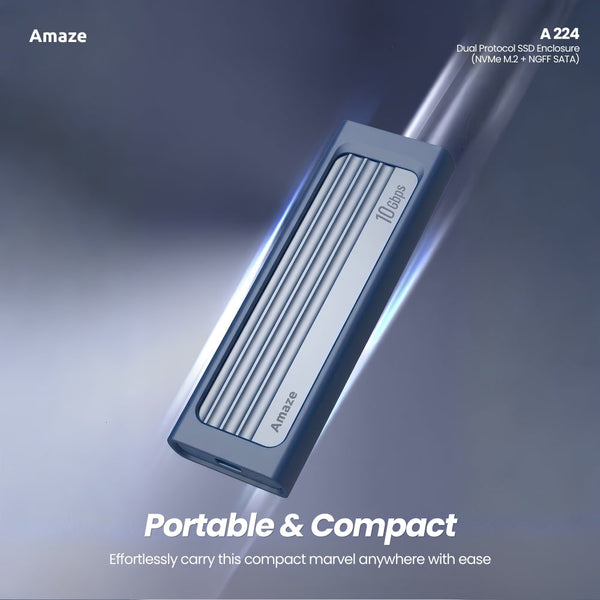 Amaze A224 dual protocol SSD enclosure