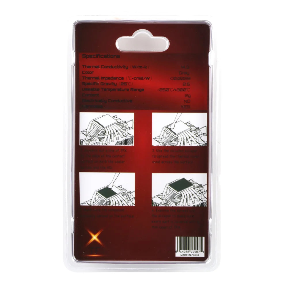Thermalright TFX 2g Thermal Grease, Heat Sink Compound, 14.3W/m.k, 2 Grams, Graphic Card, CPU, Laptop