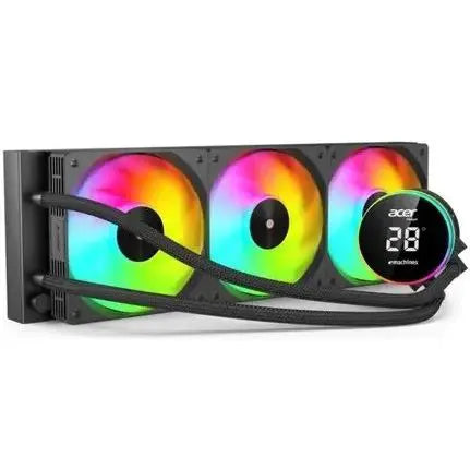 Acer AC360YN ARGB 360mm AIO Liquid CPU Cooler, Temperature Display, Black