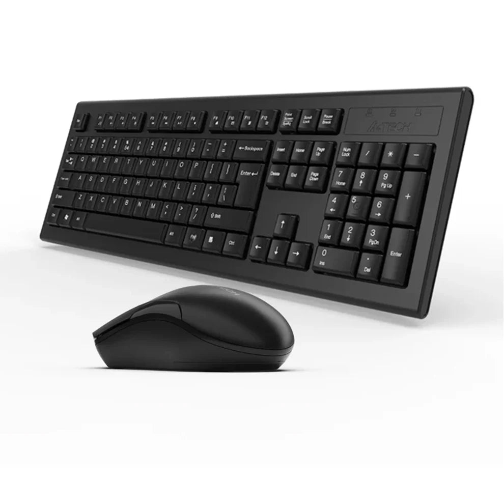 A4Tech 3000NS Wireless Desktop Keyboard & Mouse - Black