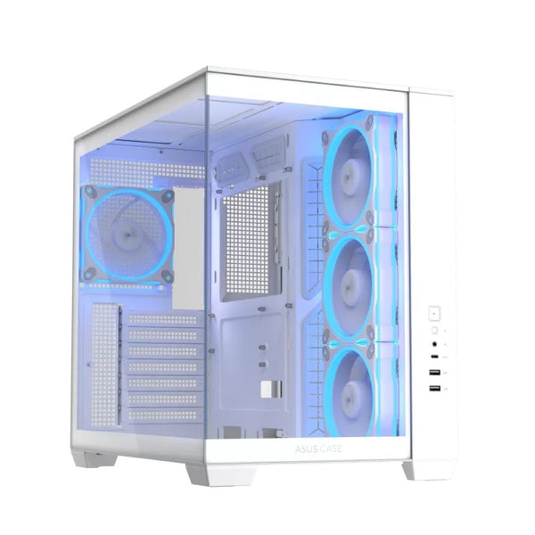 ASUS A32 Plus TG ARGB ATX PC Case -White - Gaming Wala Bhai