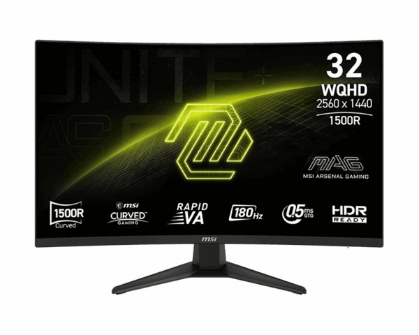 MSI MAG 321CQF E18, 32" (2560×1440) WQHD 180Hz 0.5ms, Rapid VA Curved Gaming Monitor - Gaming Wala Bhai