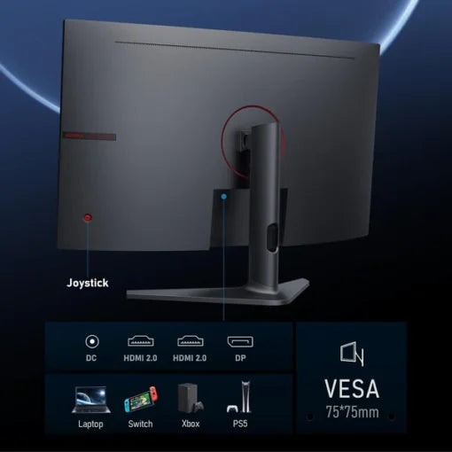 Koorui 32E6QC, 32″ 2K (2560×1440) QHD 170Hz 1ms, VA Curved Gaming Monitor