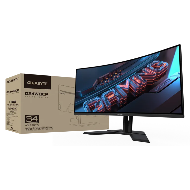 Gigabyte G34WQCP, 34″ (3440×1440) 3K 180Hz 1ms, VA Curved Gaming Monitor