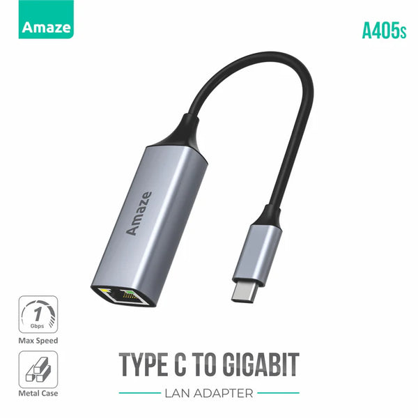 AMAZE Type-C To Gigabit Ethernet Adapter | A405s - Gaming Wala Bhai