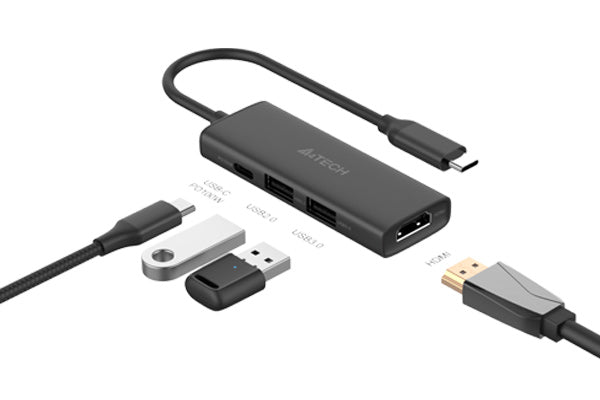A4Tech DST-40C Docking Station USB Type-C 4 Ports 30Hz 4K HDMI