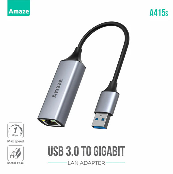AMAZE USB 3.0 To Gigabit Ethernet Adapter | A415s - Gaming Wala Bhai