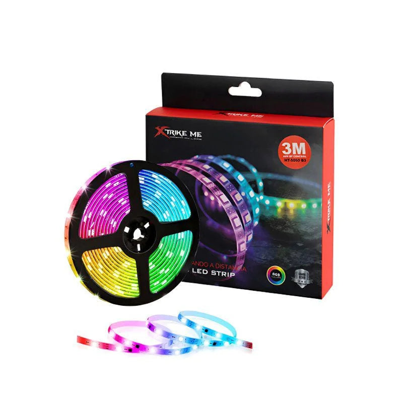 Xtrike-Me HT-5050-B3 Bluetooth V4.2 RGB LED Strip with App Control (3m)