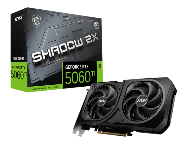 MSI GeForce RTX™ 5060 Ti 16G SHADOW 2X OC PLUS