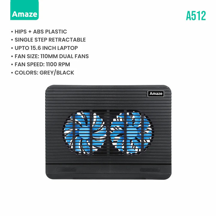Amaze A512 DUAL FAN LAPTOP COOLING PAD