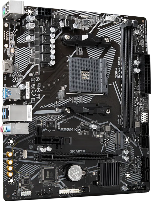 Gigabyte A520M K DDR4 AMD AM4 MicroATX Motherboard