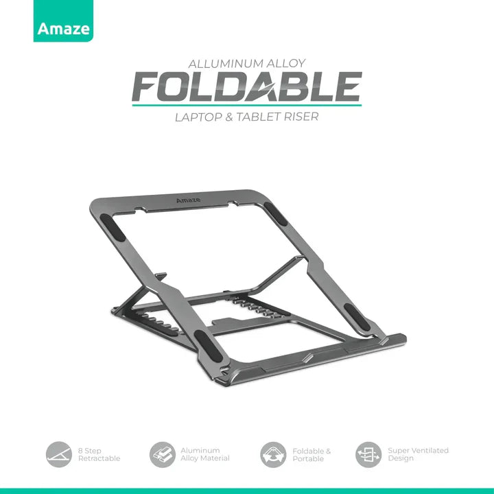 Amaze Laptop Stand Aluminum Alloy Foldable And Tablet Riser | A535