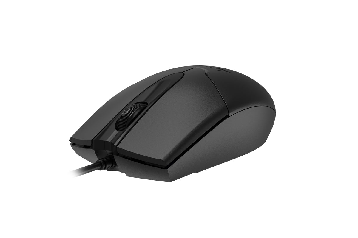 A4Tech OP-550S Silent Click Wired USB Mouse with Teflon Feet - Black