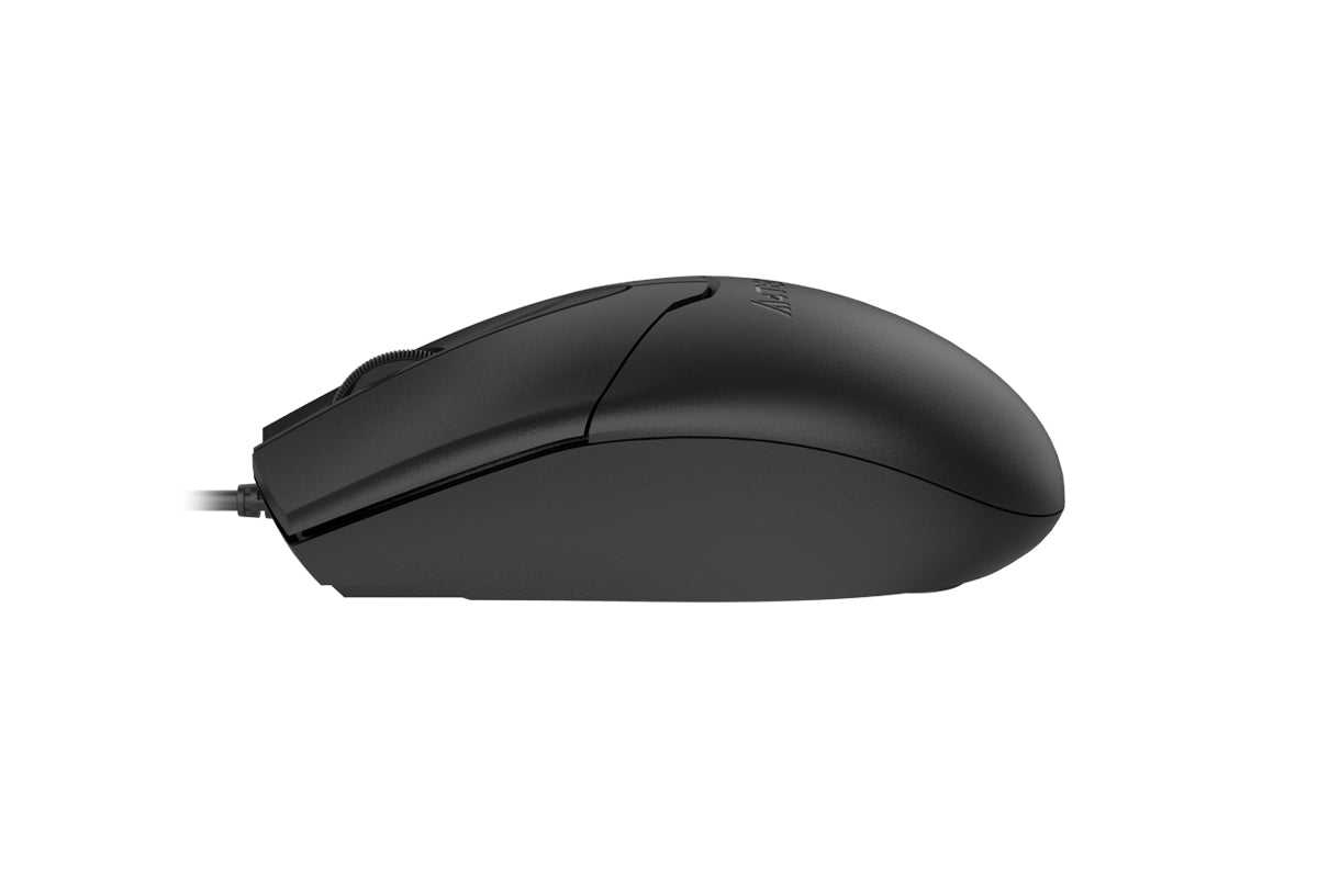 A4Tech OP-550S Silent Click Wired USB Mouse with Teflon Feet - Black