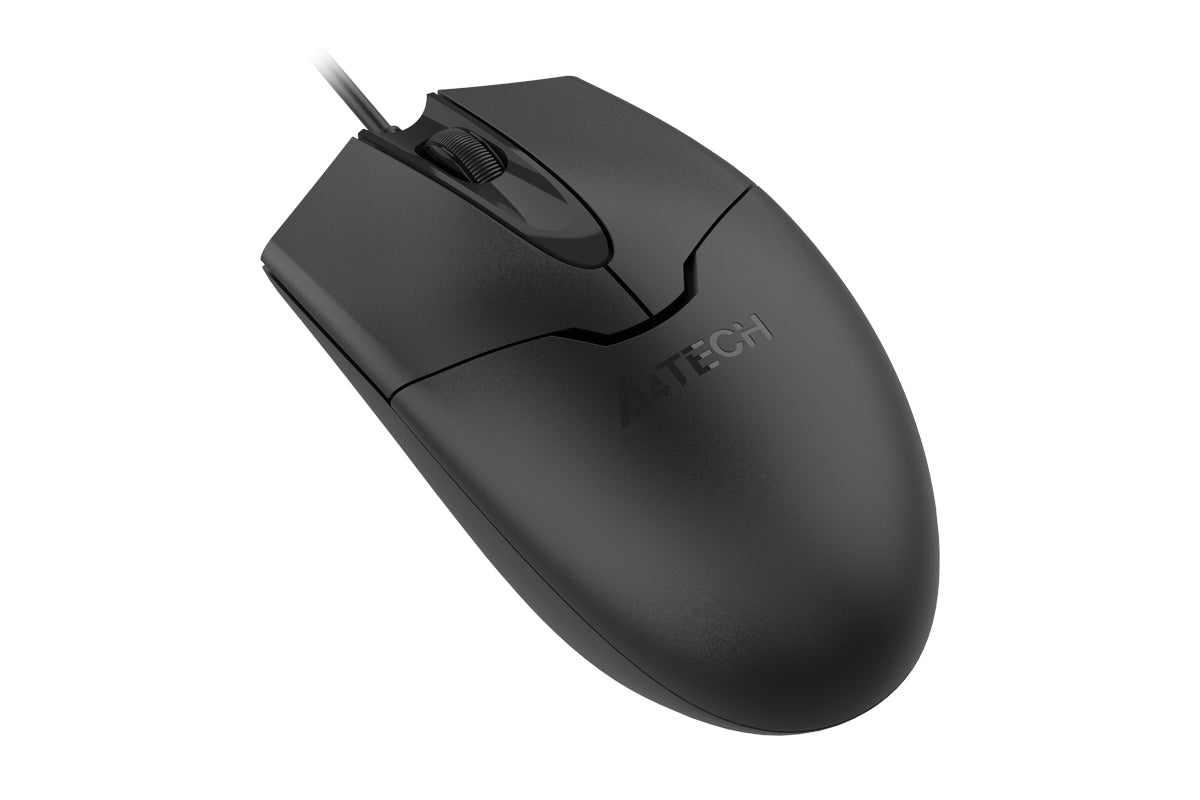 A4Tech OP-550S Silent Click Wired USB Mouse with Teflon Feet - Black