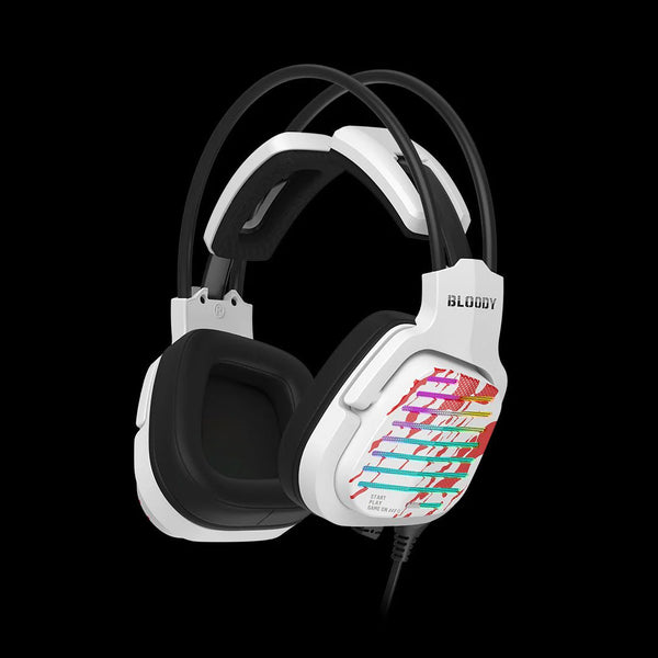Bloody G565 Virtual 7.1 Surround Sound RGB Gaming Headset white