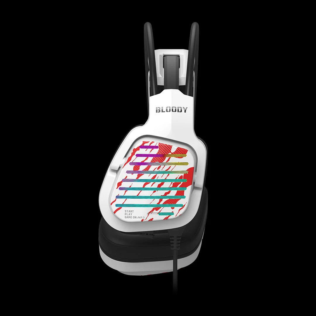 Bloody G565 Virtual 7.1 Surround Sound RGB Gaming Headset white